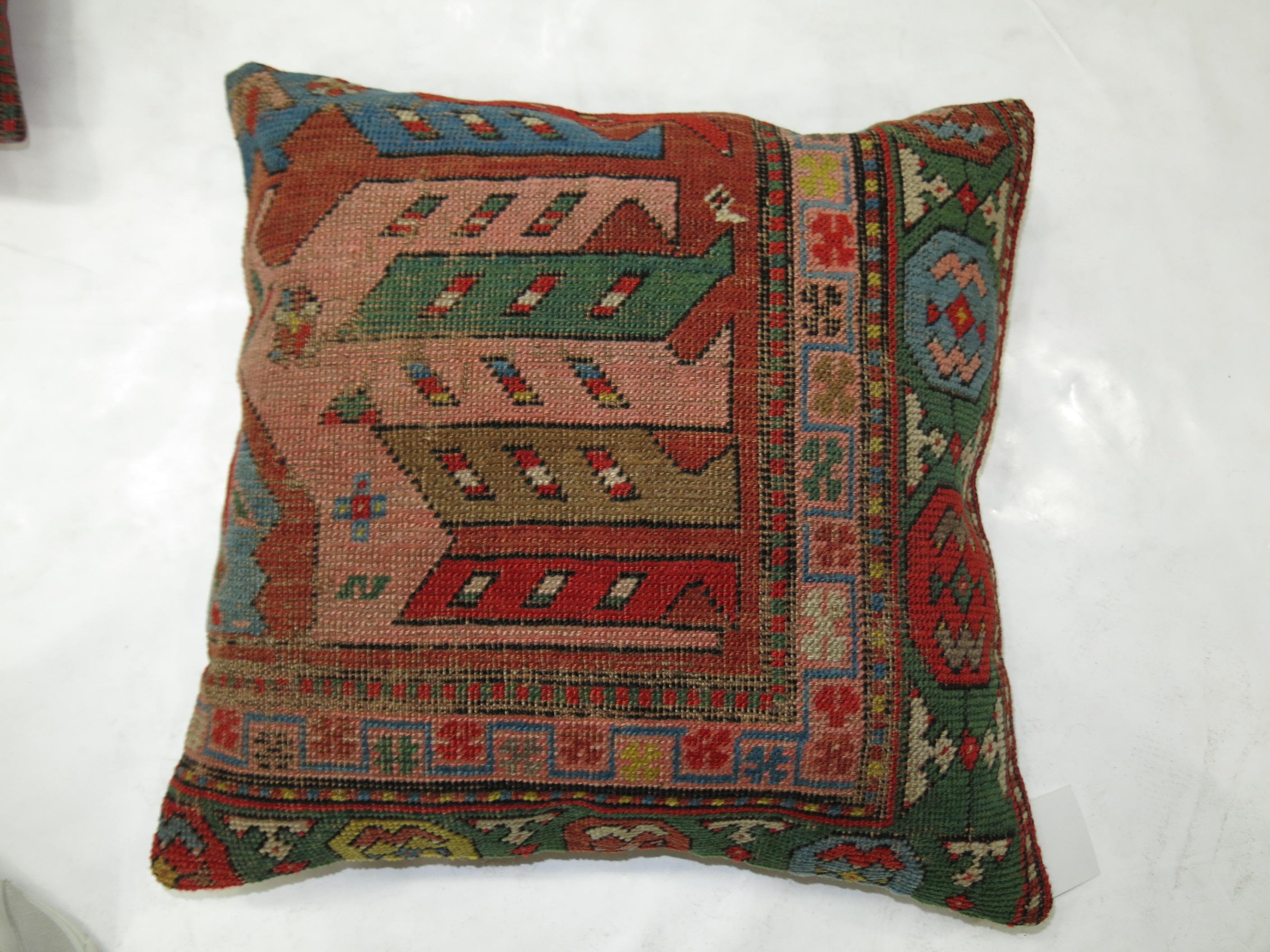 Karabagh Rug Pillow In Excellent Condition In New York, NY