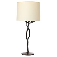Organic 
Etna
 Table Lamp in Bronze Plaster with Lampshade, Custom