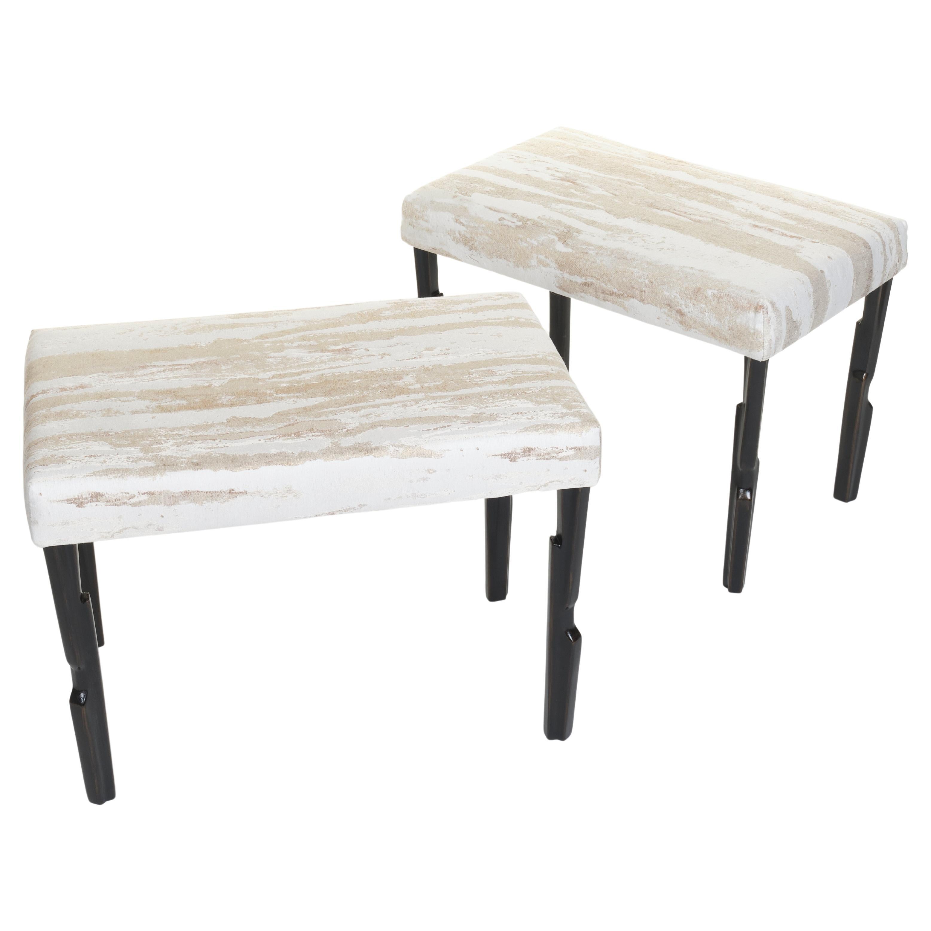 The Moderns Tabouret en plâtre bronze avec pad de deuxième cuisson, Limited