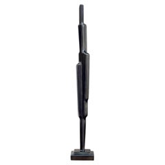 Contemporary Small 'Linea' Sculpture, Black Plaster