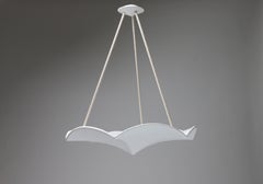 “Evadoras” Sculptural Chandelier, 40", Handcrafted in White Plaster