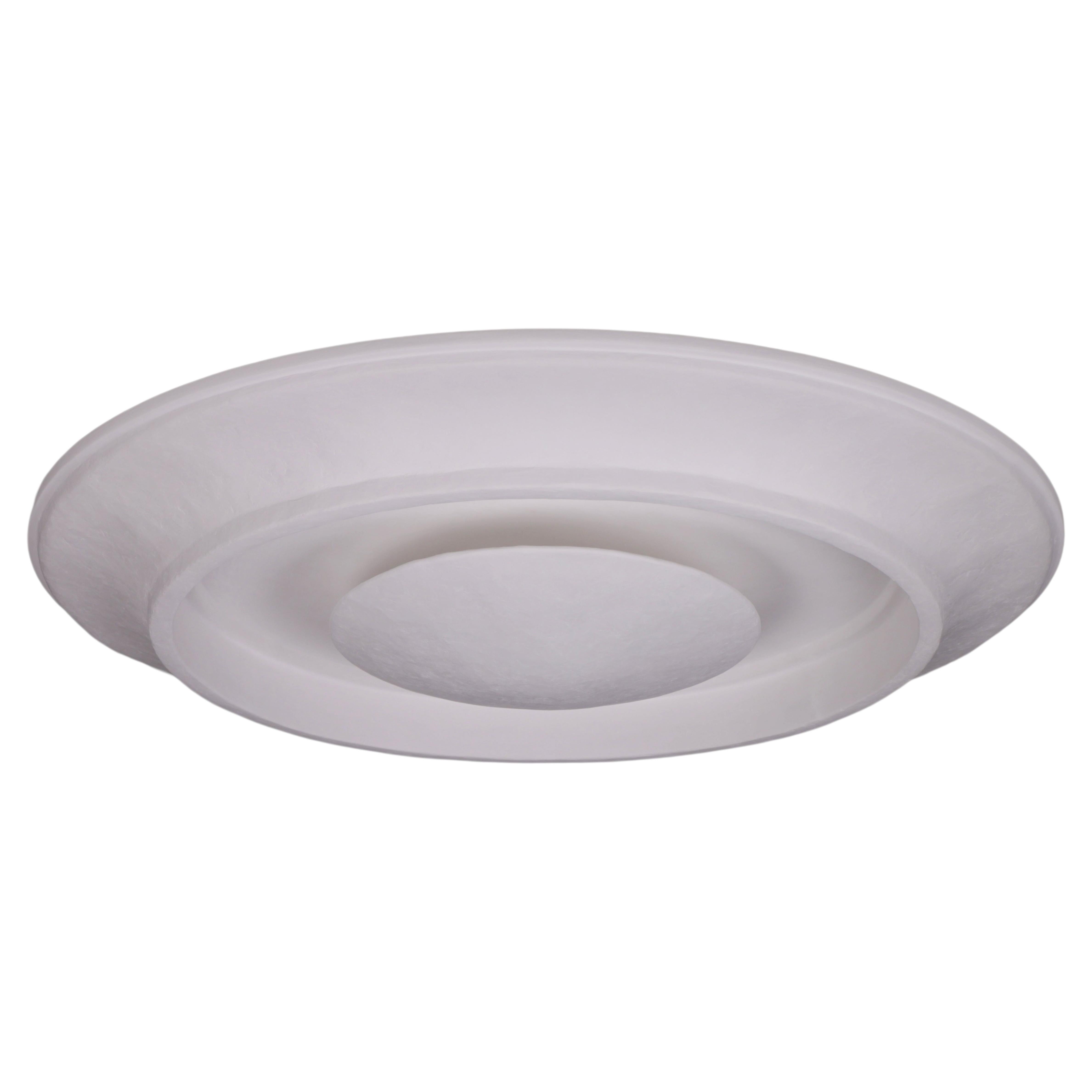 "Orbis" Hand-Sculpted Plaster Ceiling Light by Benediko — Organic Modern