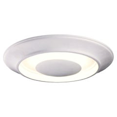 Round "Orbis" Hand-Sculpted Plaster Flush Mount Ceiling Light by Benediko