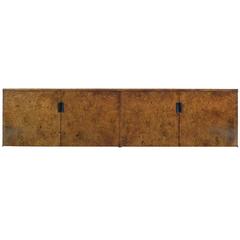 Roger Sprunger Burled Wood Wall-Mounted Credenza by Dunbar