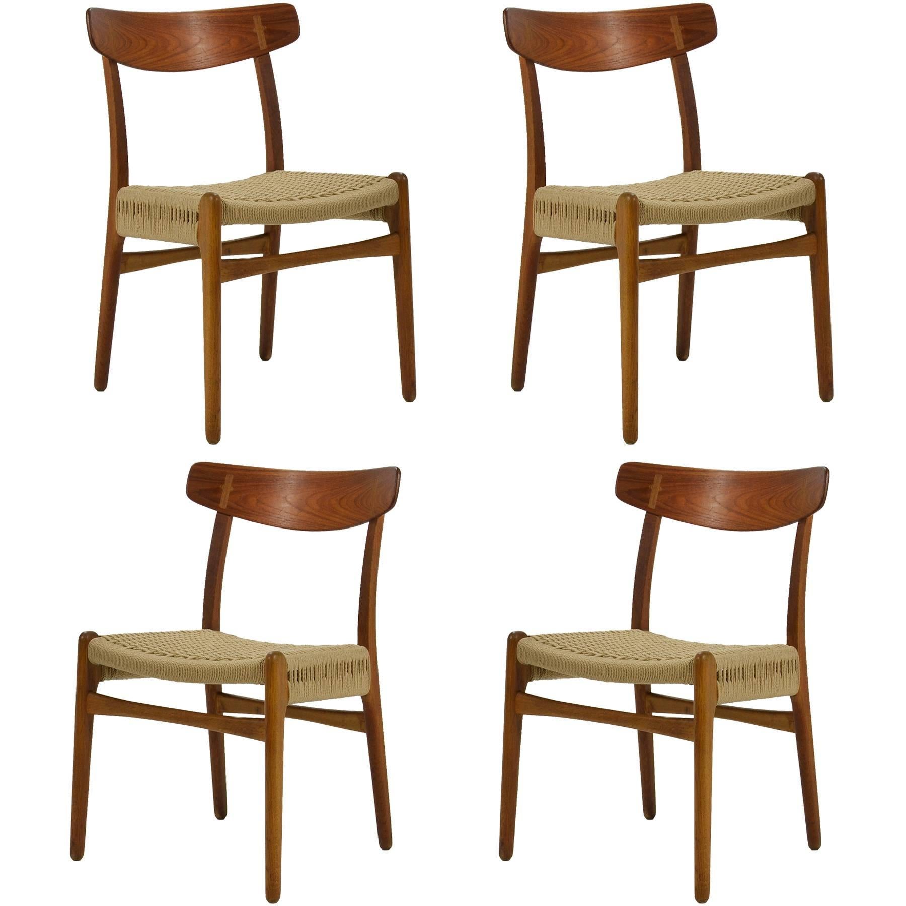 Hans Wegner Set of Four CH23 Chairs by Carl Hansen & Søn