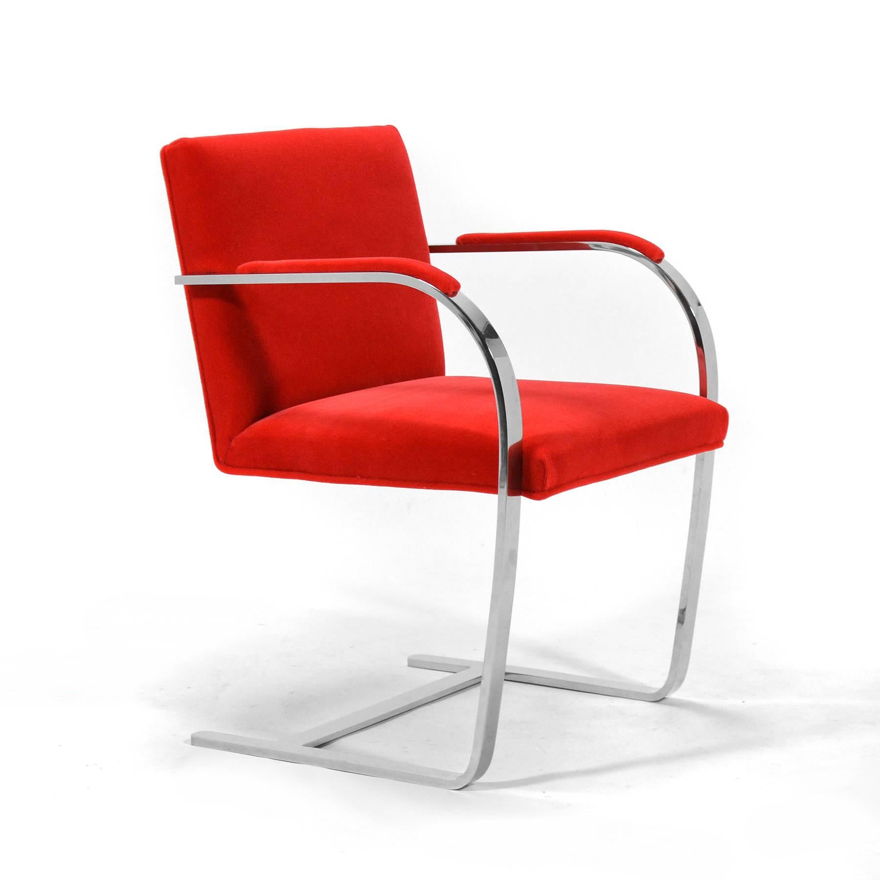 One of Mies' masterpieces, the Brno chair is a sublime Minimalist design. Designed for the Tugendhat House in 1930, Knoll has been producing the Brno chair in the US for decades. This is the top-shelf version with a frame that follows the original