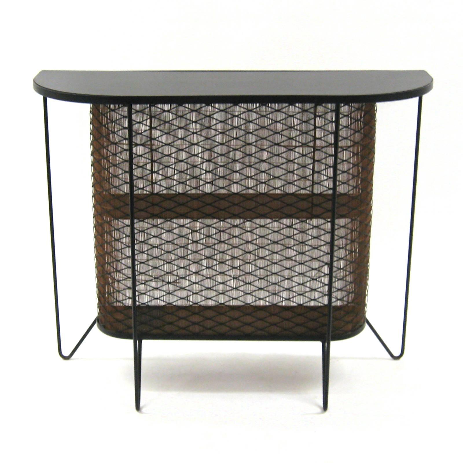 Mid-20th Century Frederick Weinberg Iron and Bamboo Bar