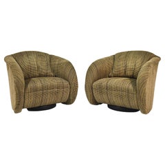 Sculptural Swivel Lounge Chairs by Preview Sculptural Swivel Lounge Chairs by Preview