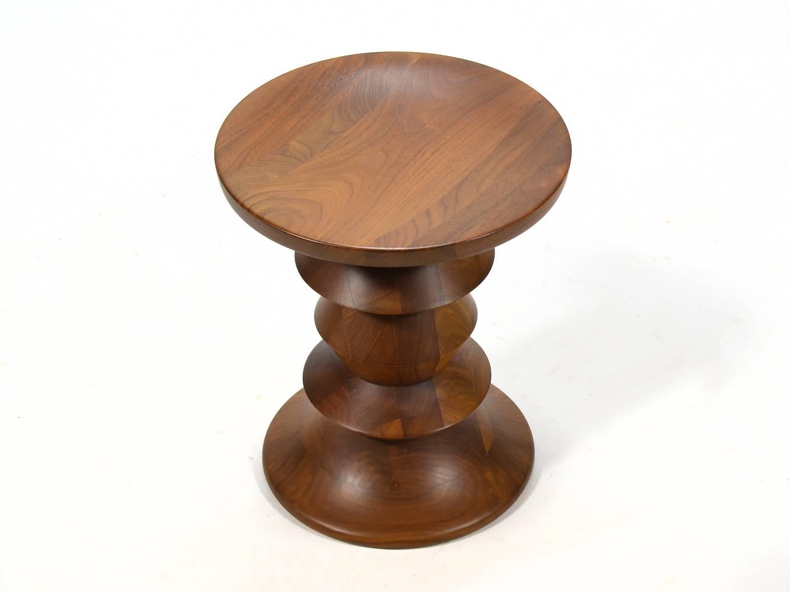 Mid-20th Century Eames Time Life Walnut Stool by Herman Miller