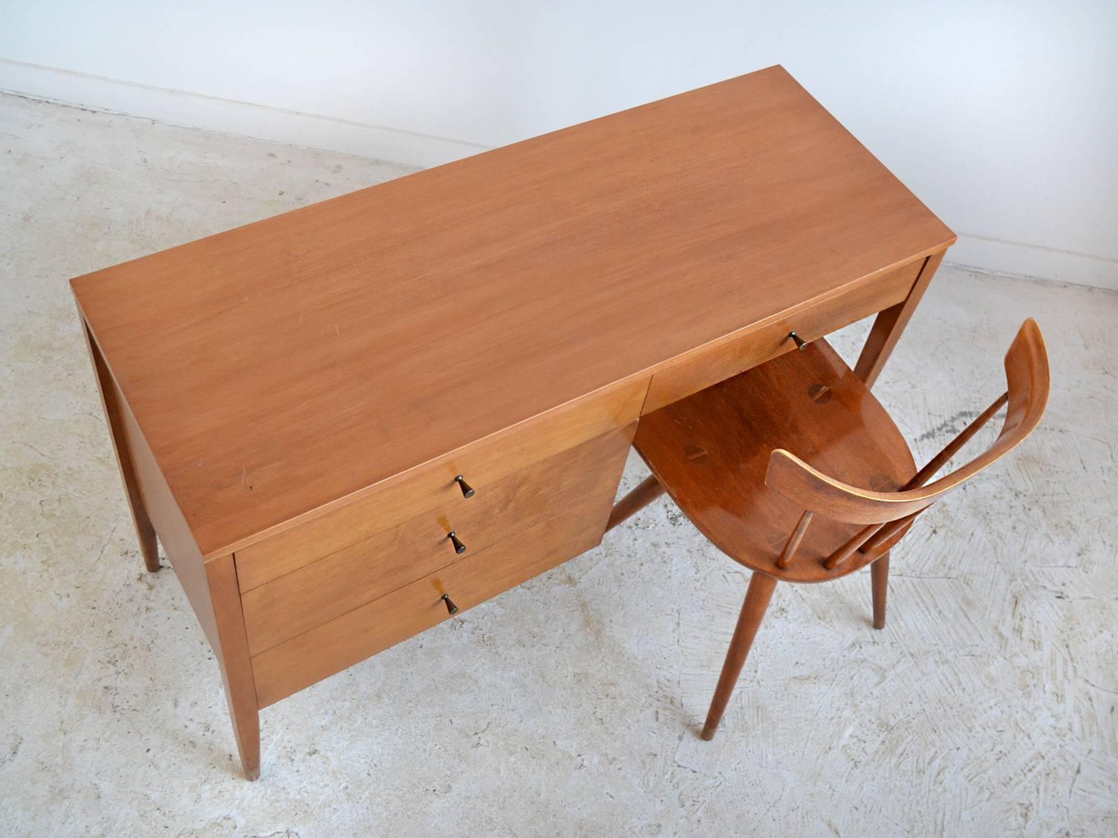 Maple Paul McCobb Planner Group Desk and Chair by Winchendon