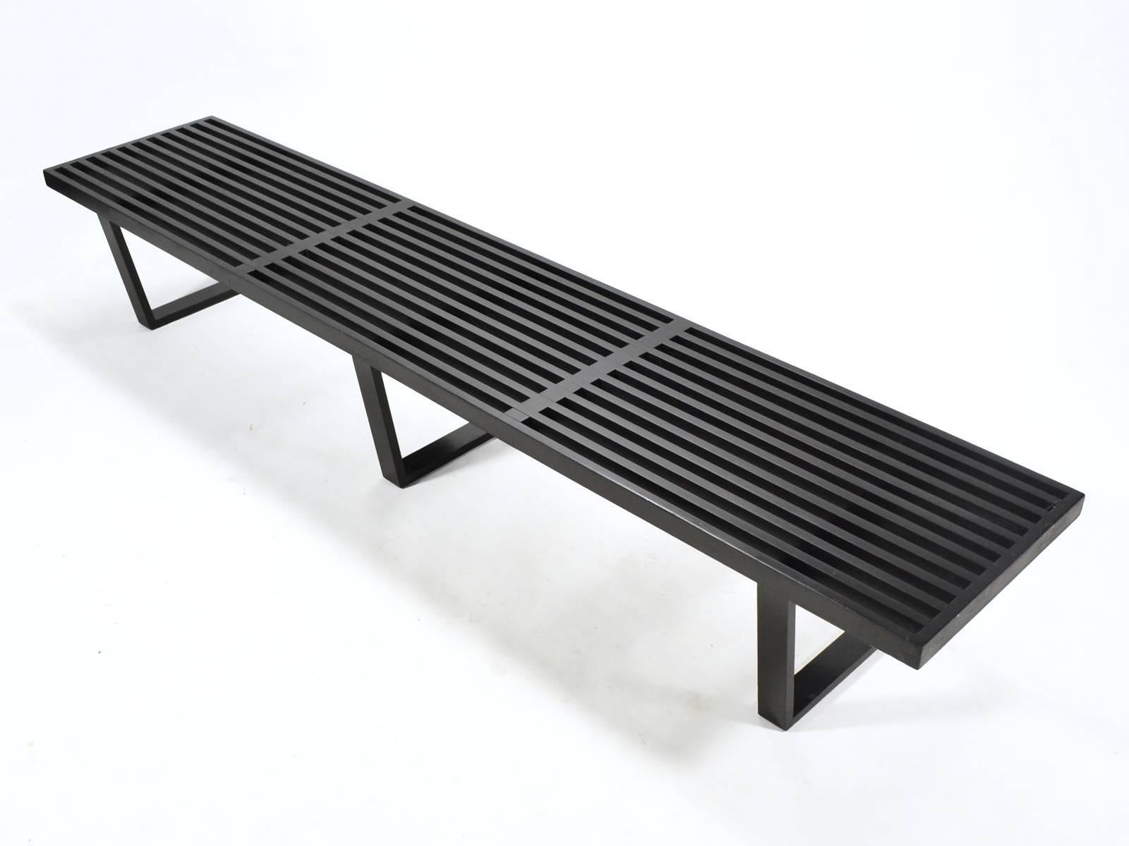 Mid-Century Modern George Nelson Slat Platform Bench 