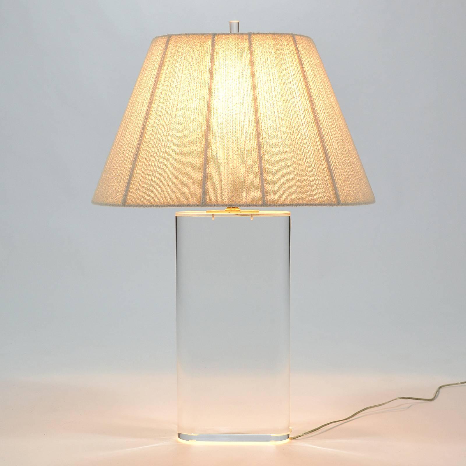 lucite table lamps