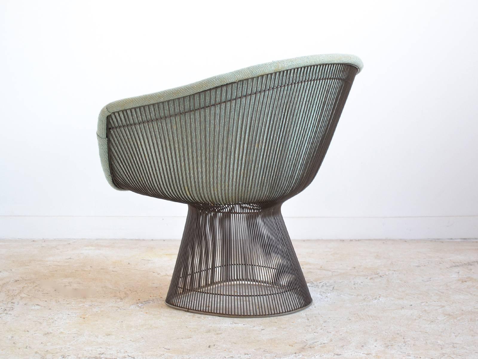 Mid-20th Century Warren Platner Three Bronze Lounge Chairs by Knoll