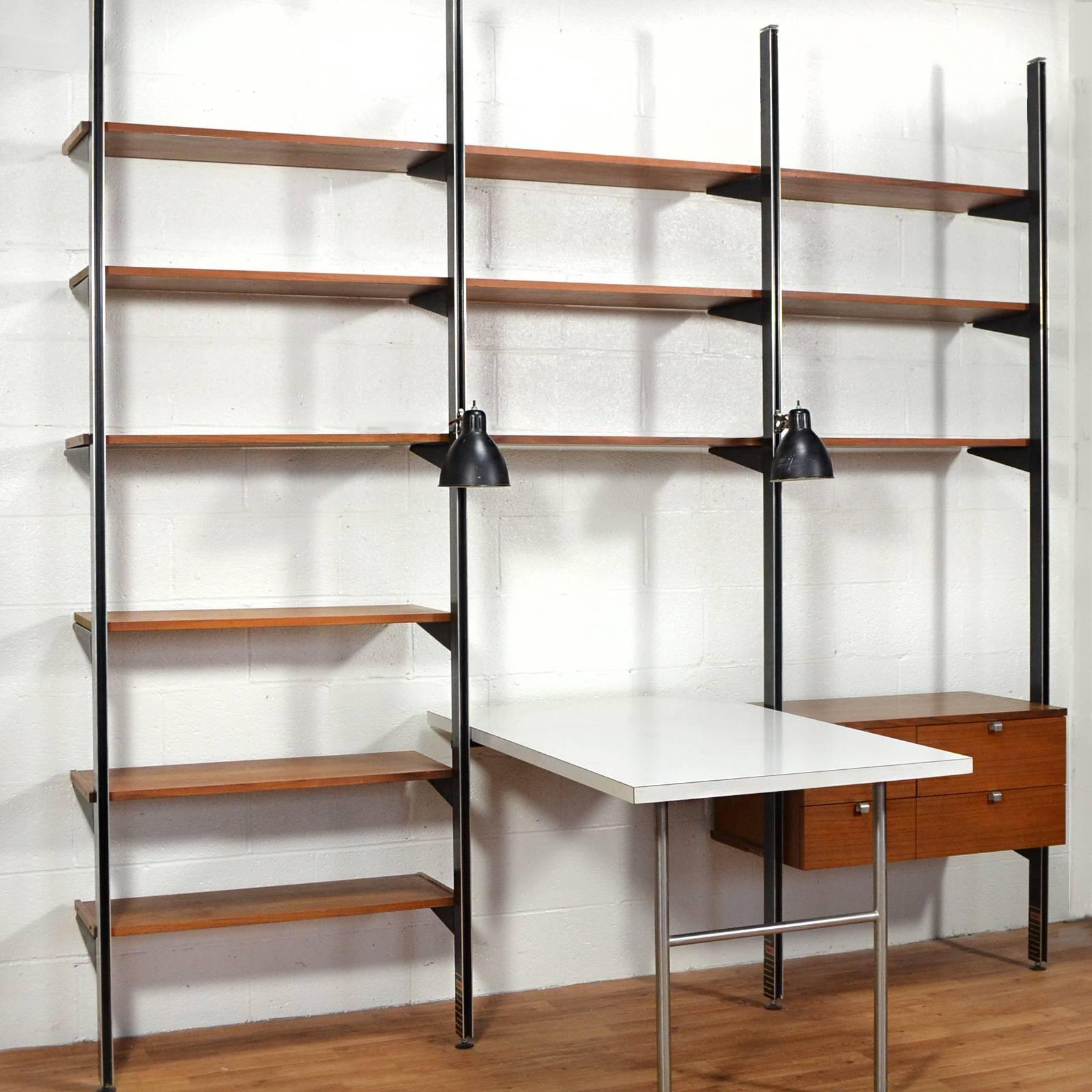 This CSS shelving unit is most uncommon. It is the very first generation produced by Herman Miller and features interesting construction details which differ from the typical production and show the direct relationship to it's precursor, the 