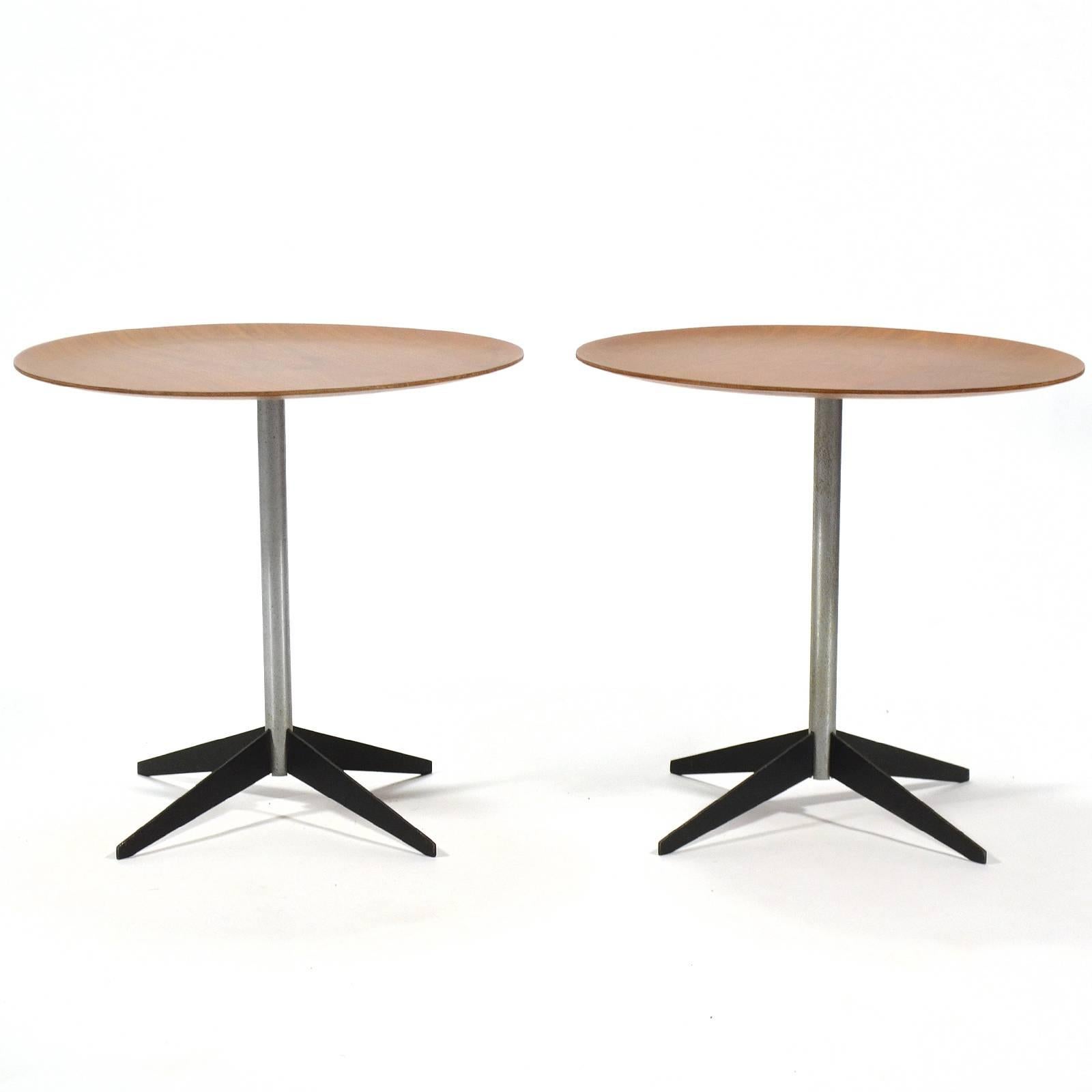 We absolutely love this design by the Nelson office, we have one with a teak top in our personal collection. It's light– both visually an in actual weight, it's elegant, versatile, and perfectly scaled to serve as either an end table or occasional