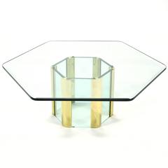 Pace Coffee Table with Hexagonal Designed by Leon Rosen