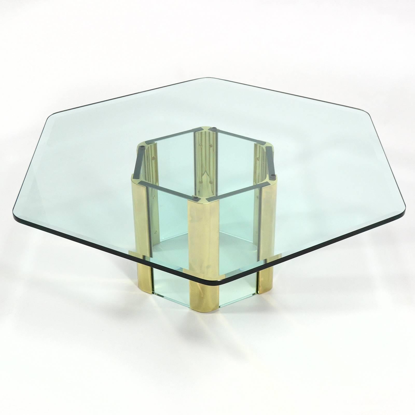American Pace Coffee Table with Hexagonal Designed by Leon Rosen