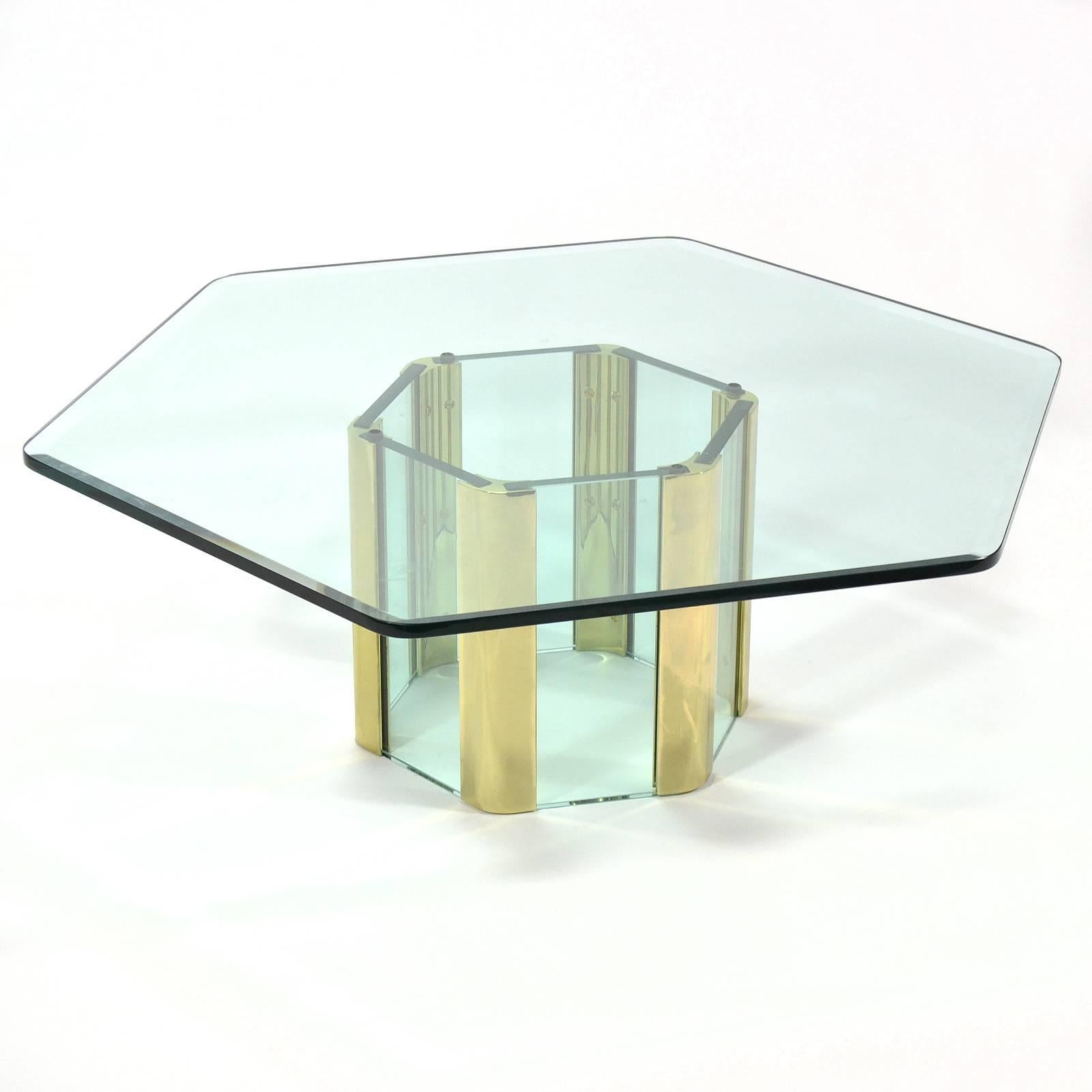 Pace Coffee Table with Hexagonal Designed by Leon Rosen 2