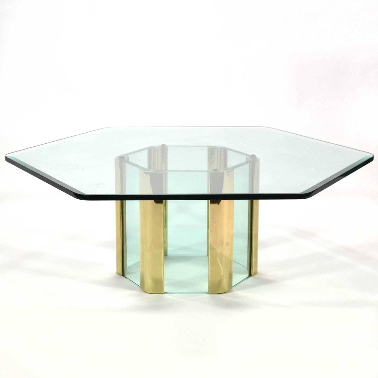 Pace Coffee Table with Hexagonal Designed by Leon Rosen 3