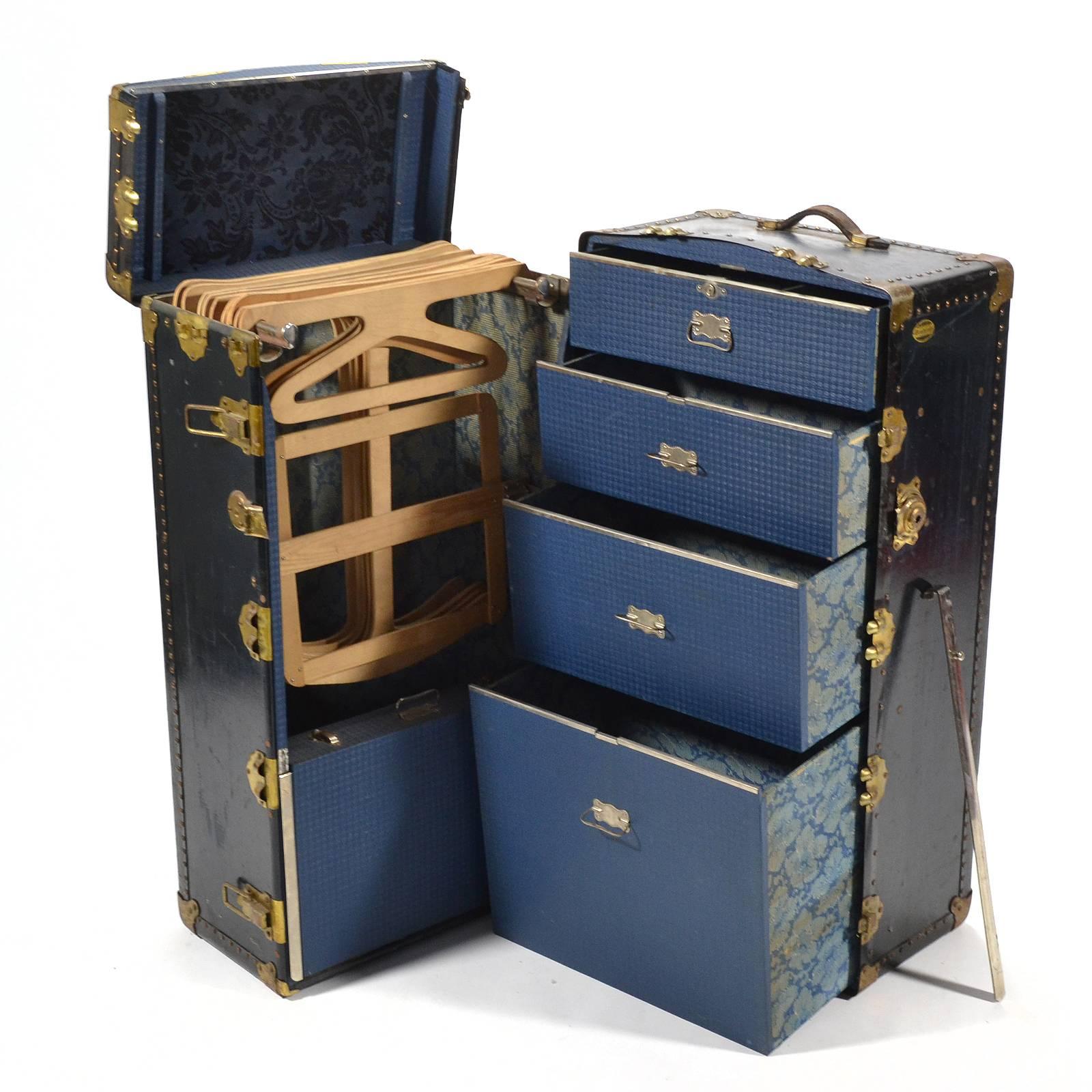 Antike Wonderrobe Steamer Trunk Garderobe Truhe (20. Jahrhundert)