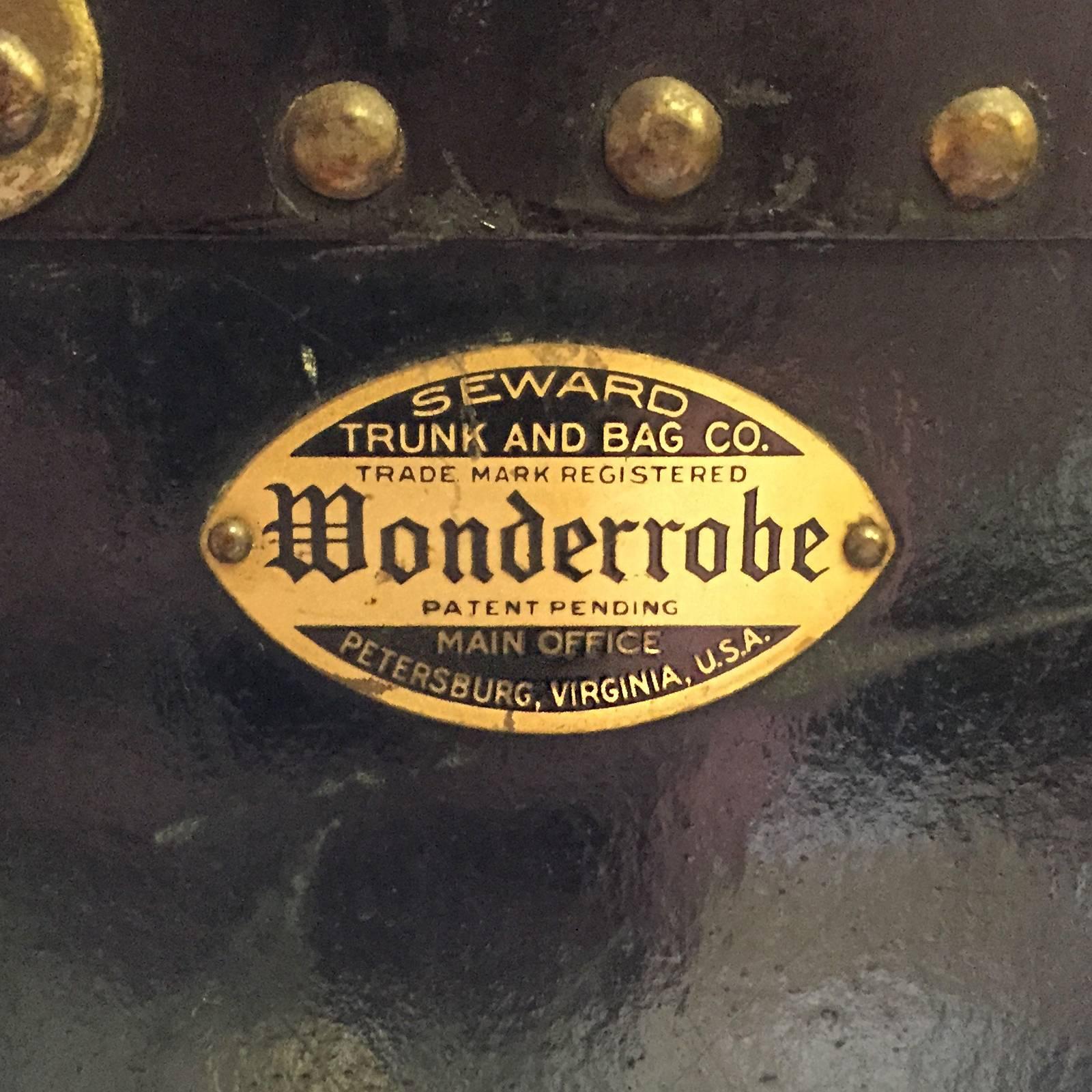 Antike Wonderrobe Steamer Trunk Garderobe Truhe 4