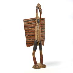 African Carved Hornbill Statue from the Ivory Coast