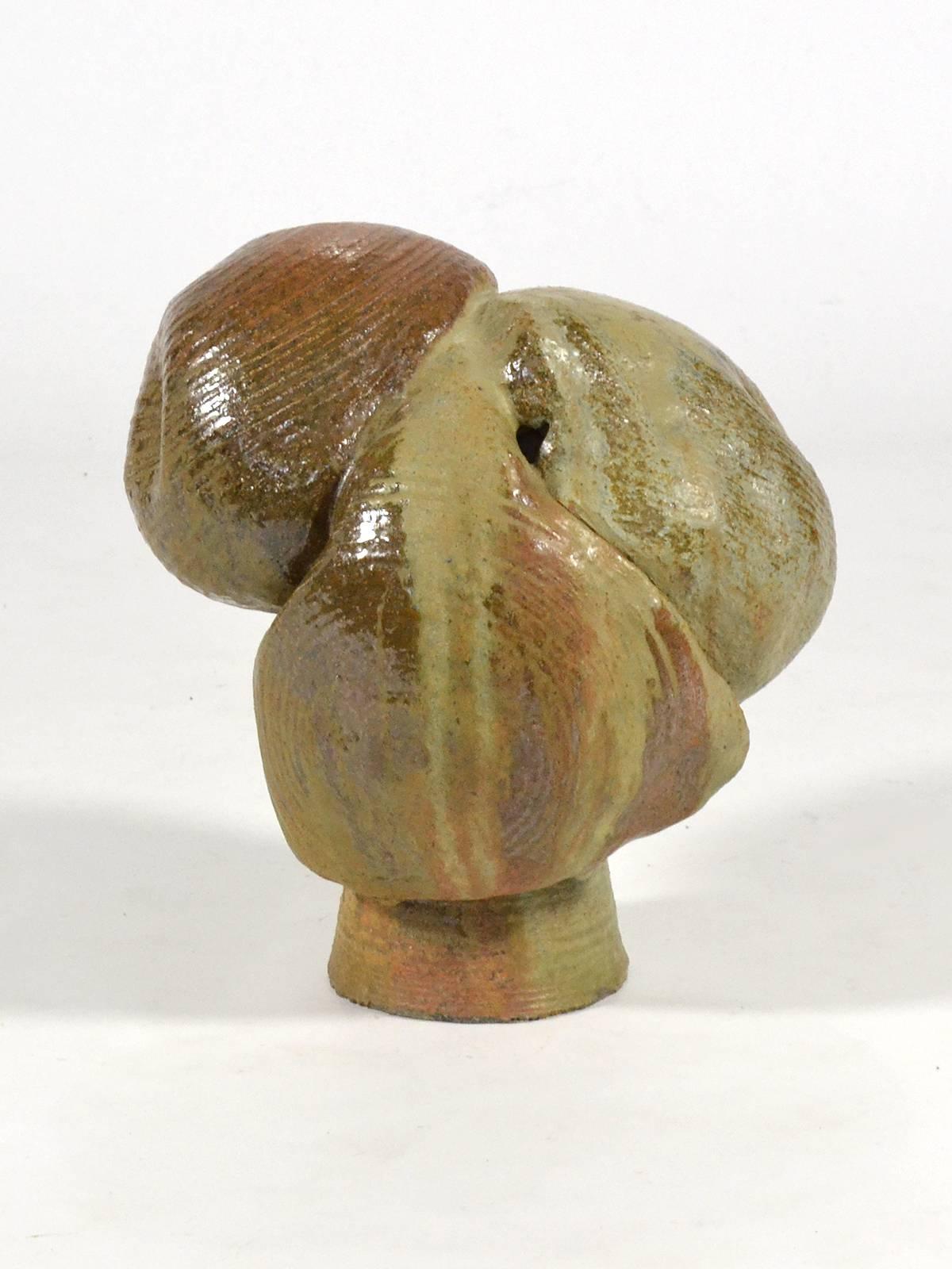 Mid-Century Modern Abstract Stoneware Sculpture For Sale