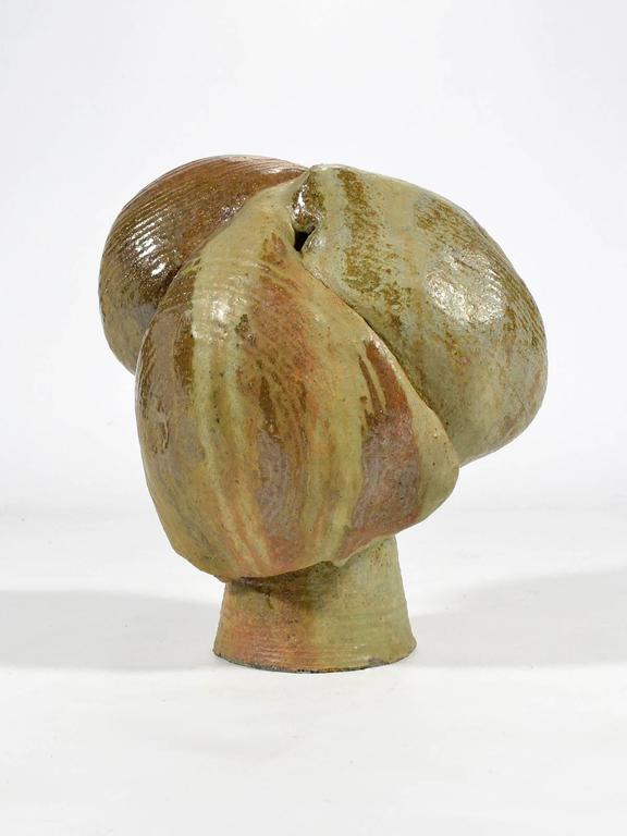 Ceramic Abstract Stoneware Sculpture For Sale