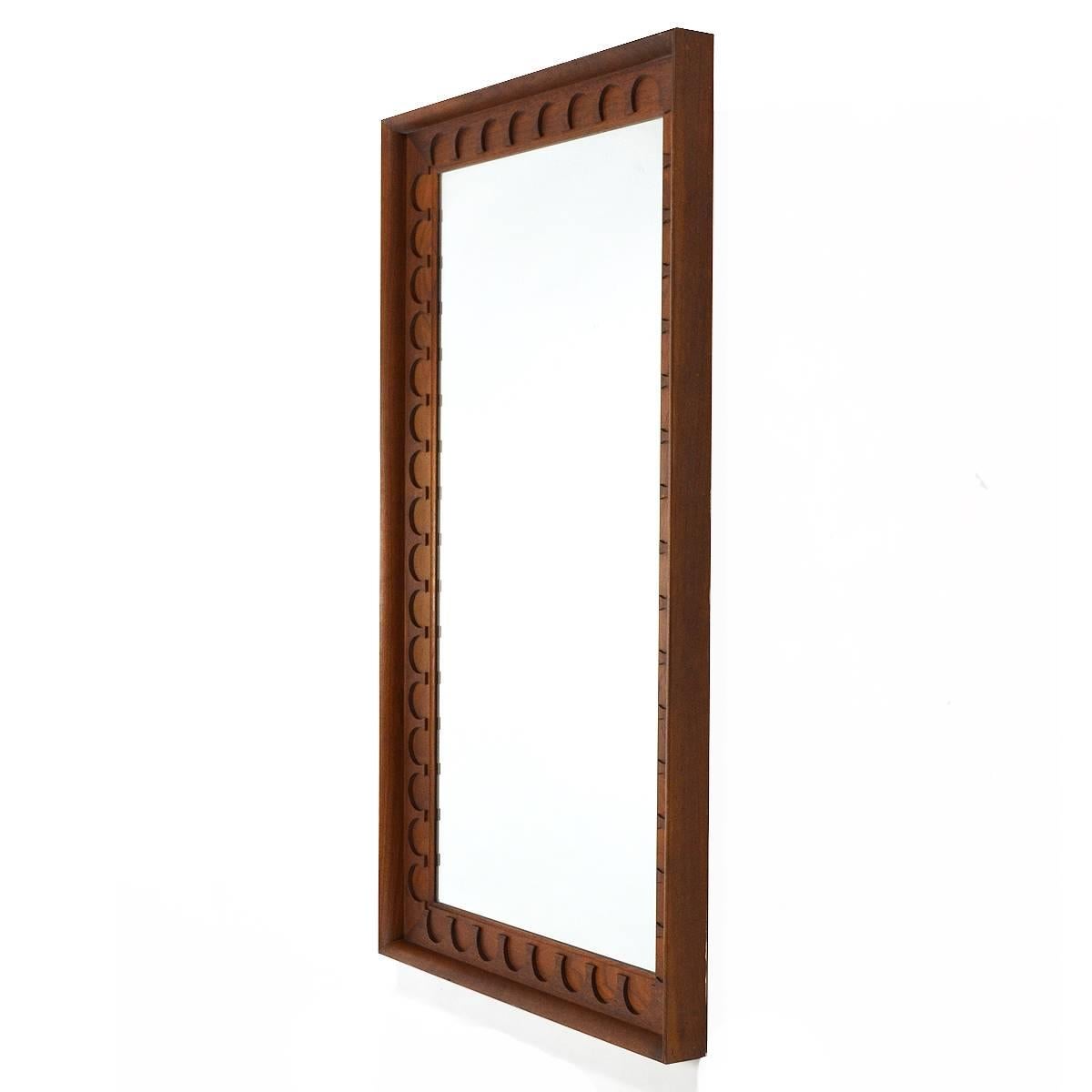 walnut frame mirror