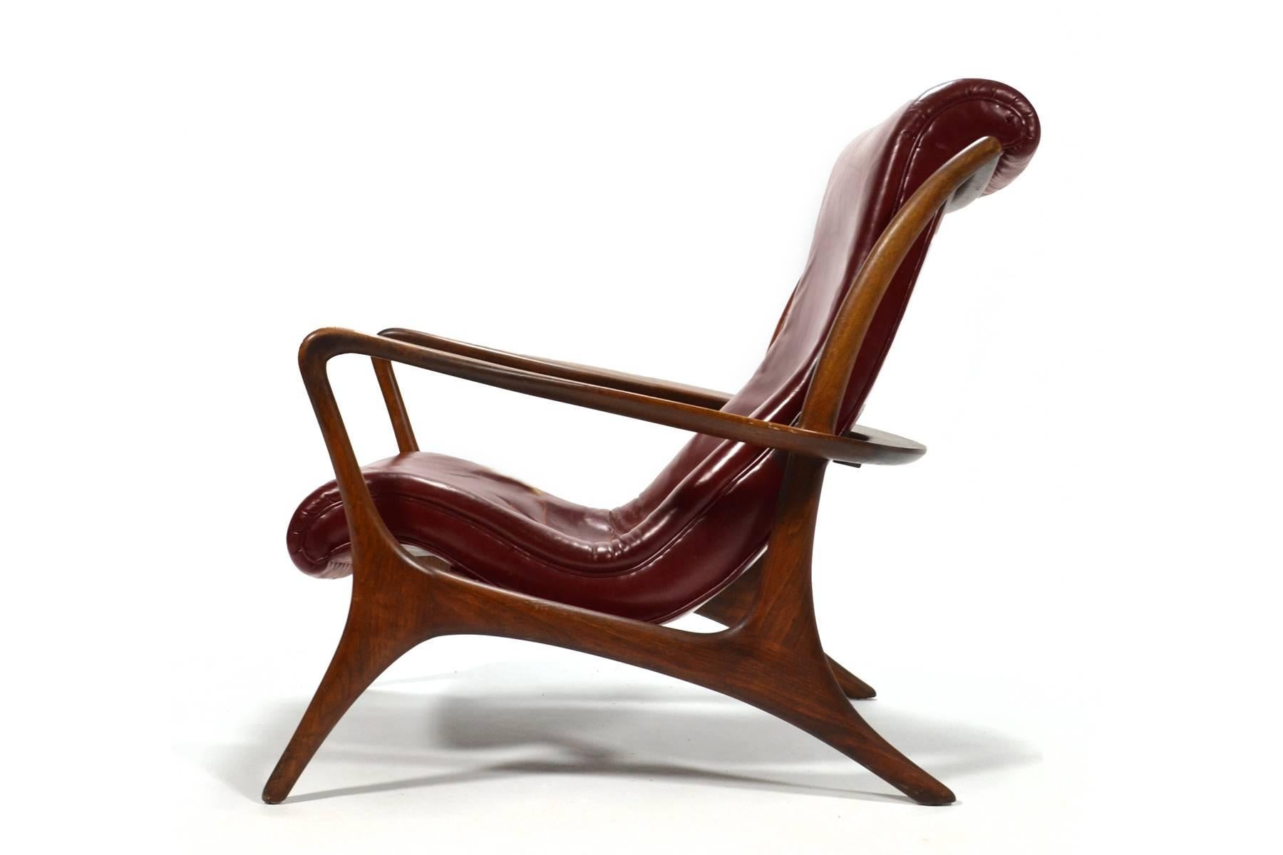 American Vladimir Kagan Contour Lounge Chairs and Ottoman