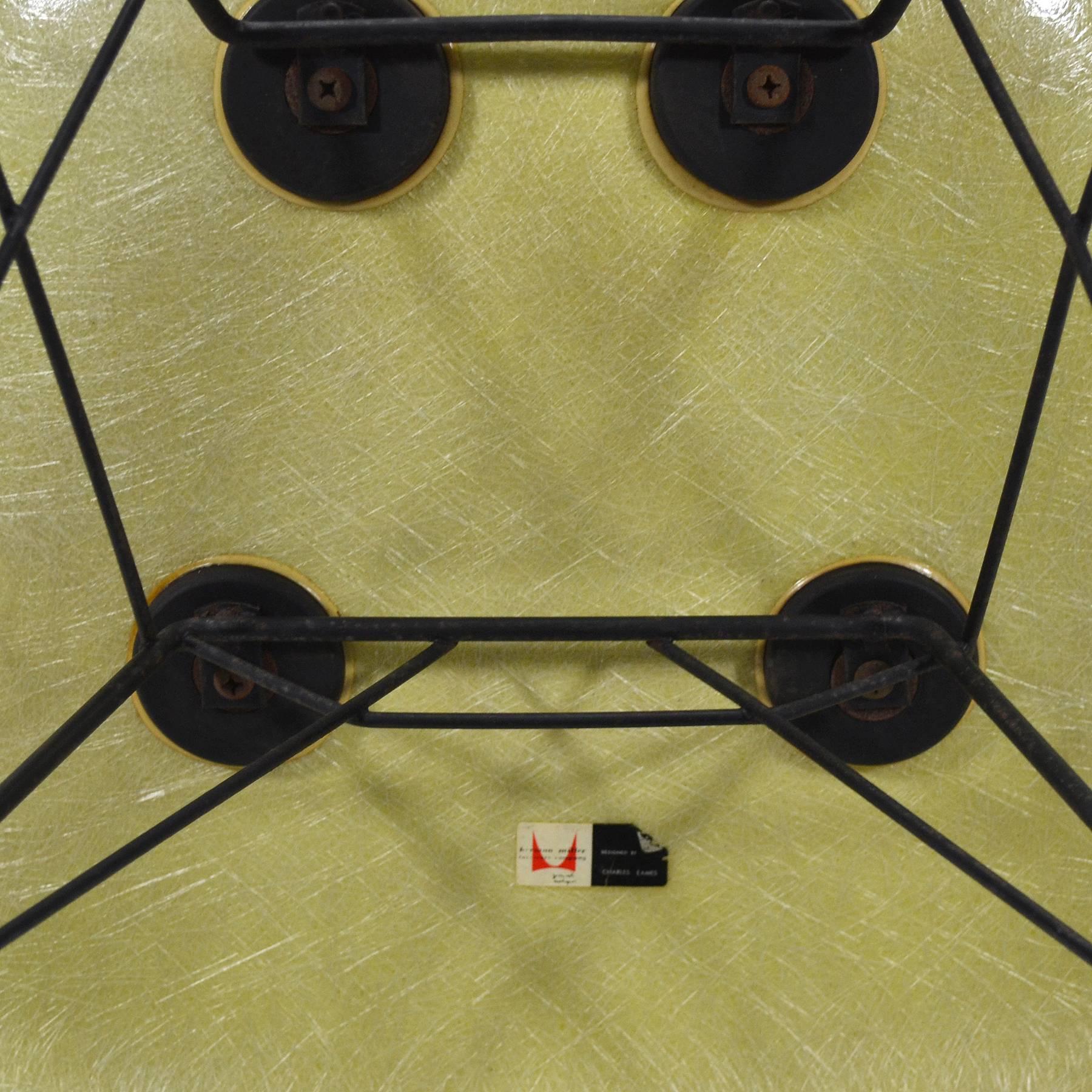 Fauteuil à bascule Rope-Edge Eames Zenith jaune citron, RAR Rocker par Herman Miller en vente 2