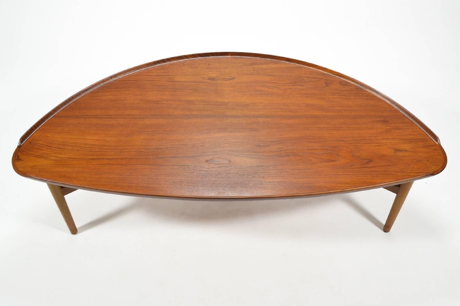 Finn Juhl Teak Coffee Table by Baker In Good Condition In Highland, IN