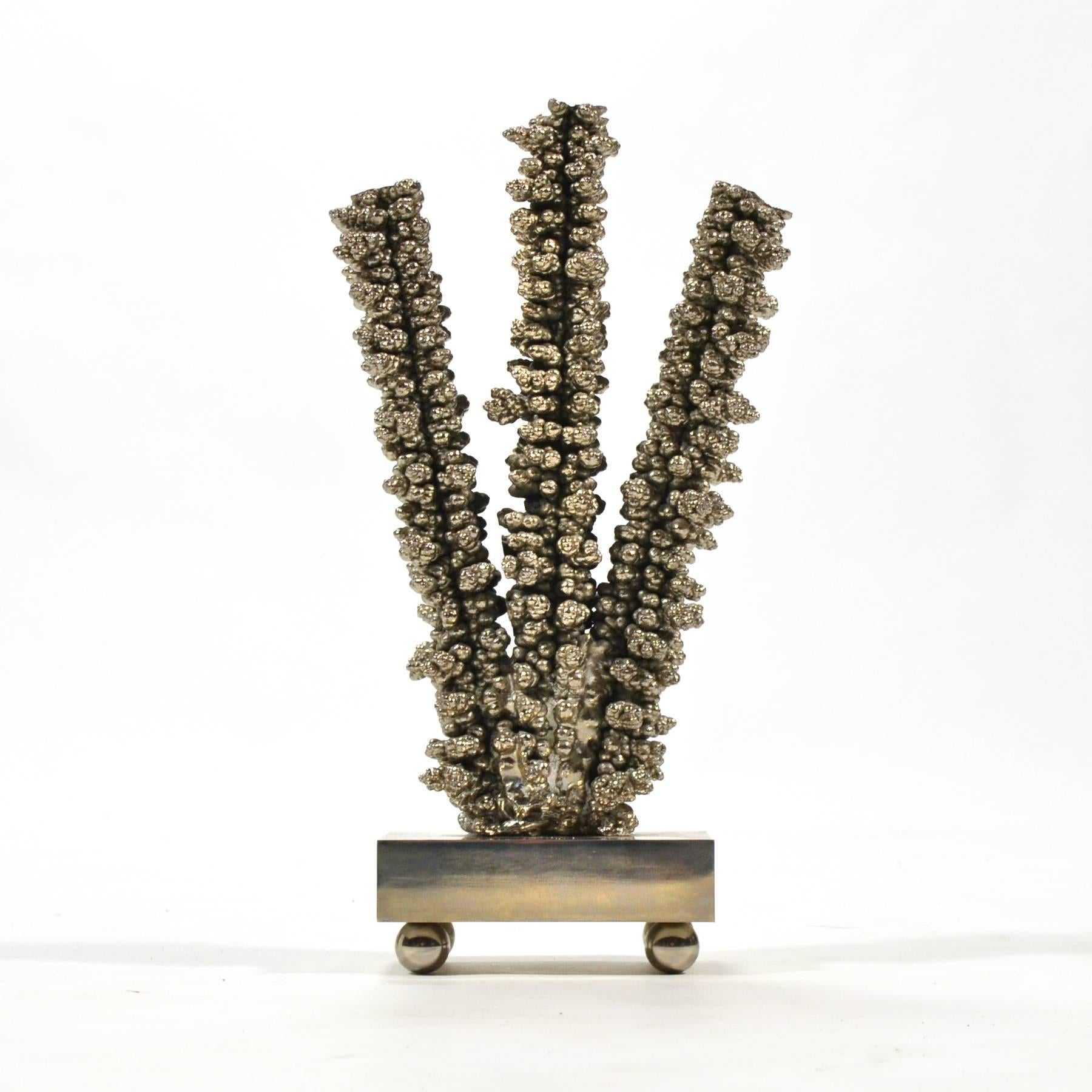 Plated Abstract Organic Sculpture by Fiskel