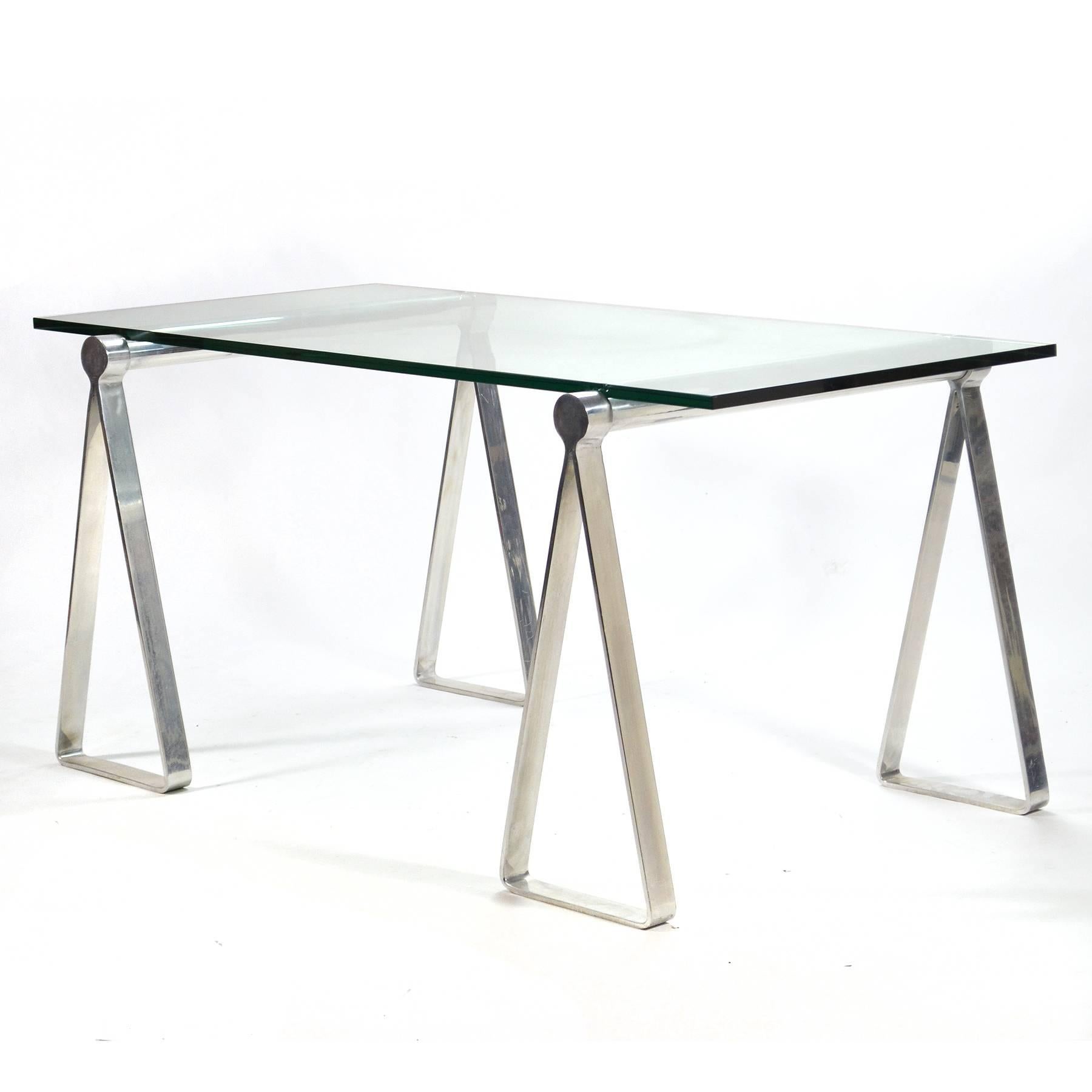 Aluminium-Tisch oder Schreibtisch „Sawhorse“ aus den 1970er Jahren (amerikanisch) im Angebot