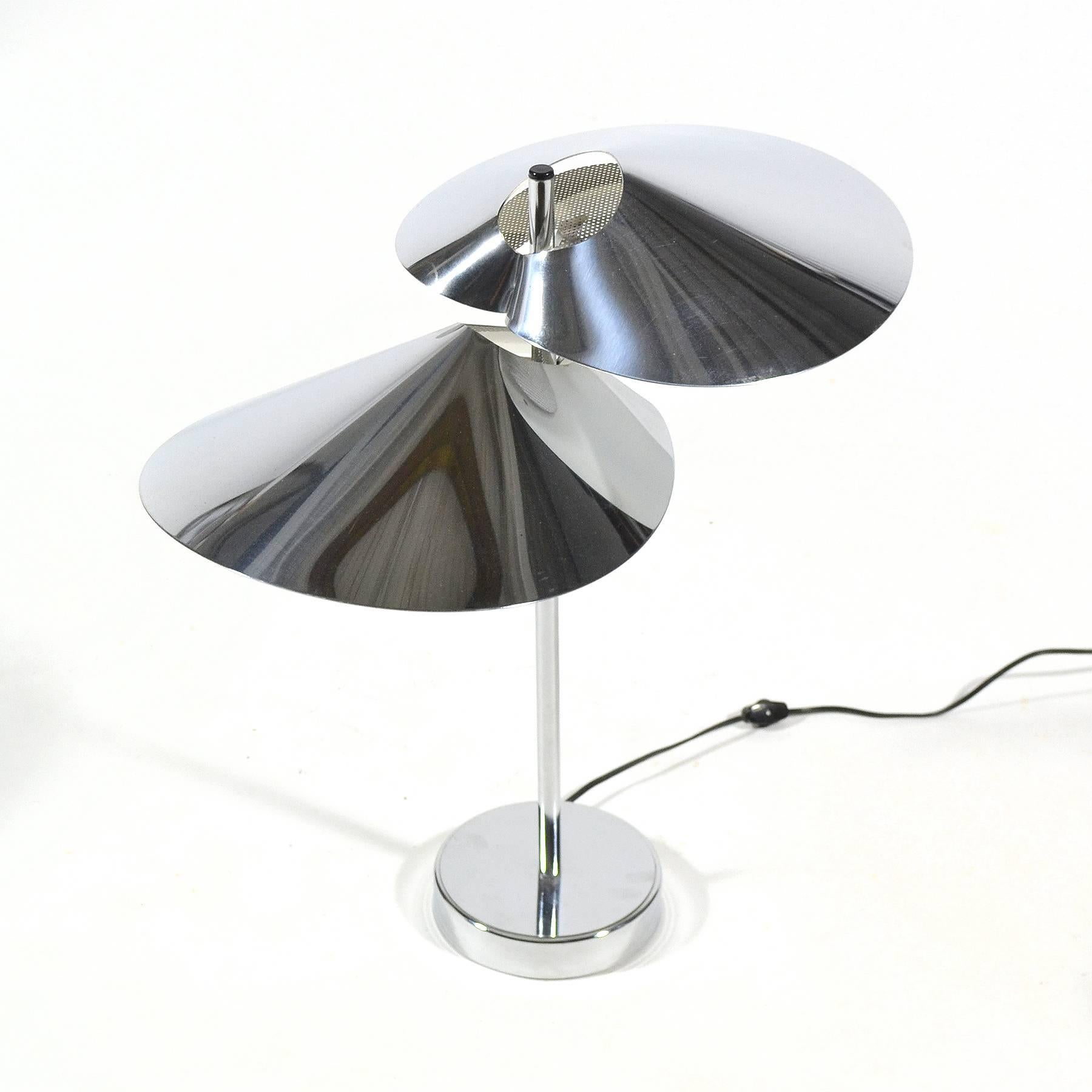 Curtis Jere Chrome Table Lamp In Excellent Condition In Highland, IN