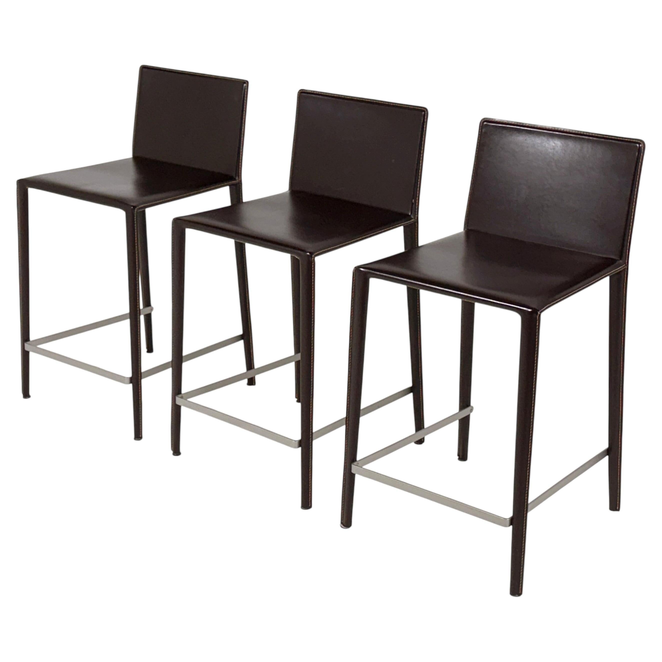 Set of Three Norma Stools by Arper For Sale