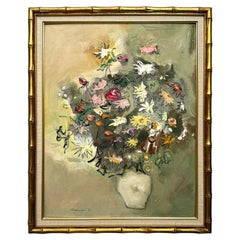Sterling Strauser – Natura morta floreale astratta – Dipinto a olio