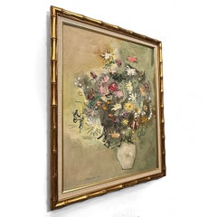 Sterling Strauser – Natura morta floreale astratta – Dipinto a olio