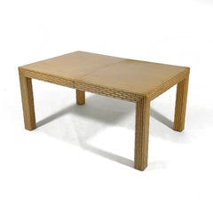 Parsons Table with Carved Bamboo Design