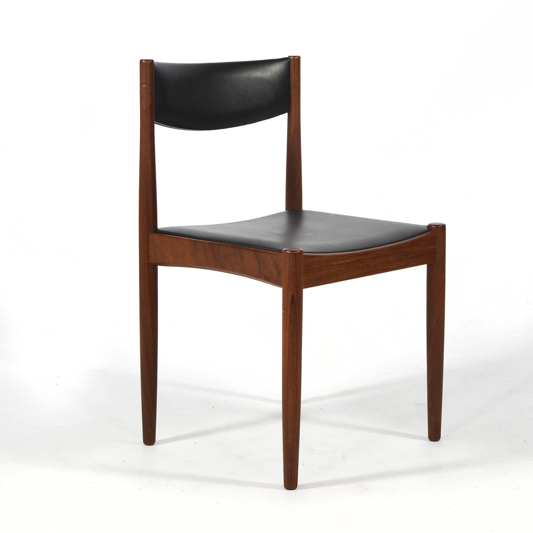 Scandinavian Modern Set of Eight Poul Volther Teak Side Chairs by Frem Rojle
