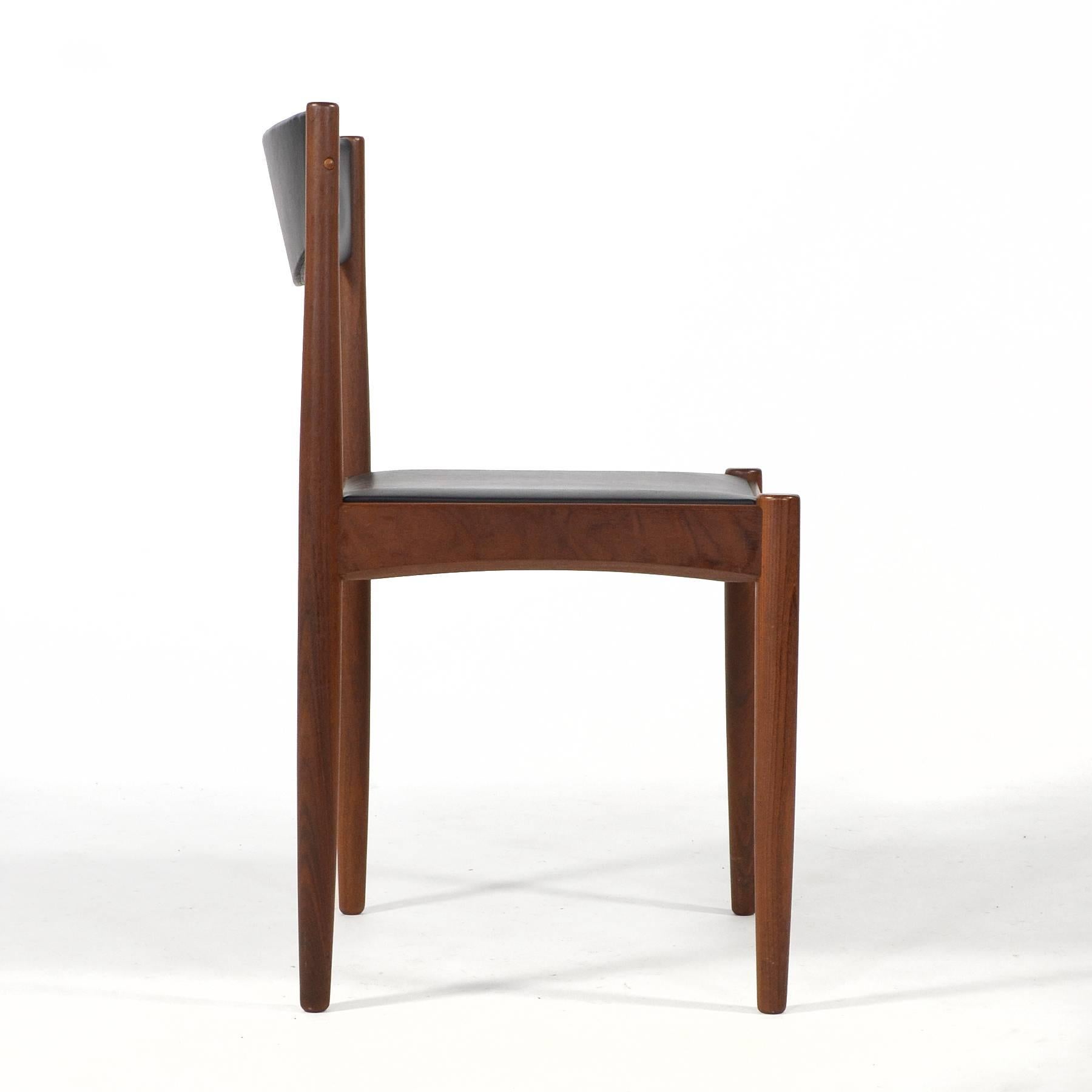 Set of Eight Poul Volther Teak Side Chairs by Frem Rojle 1