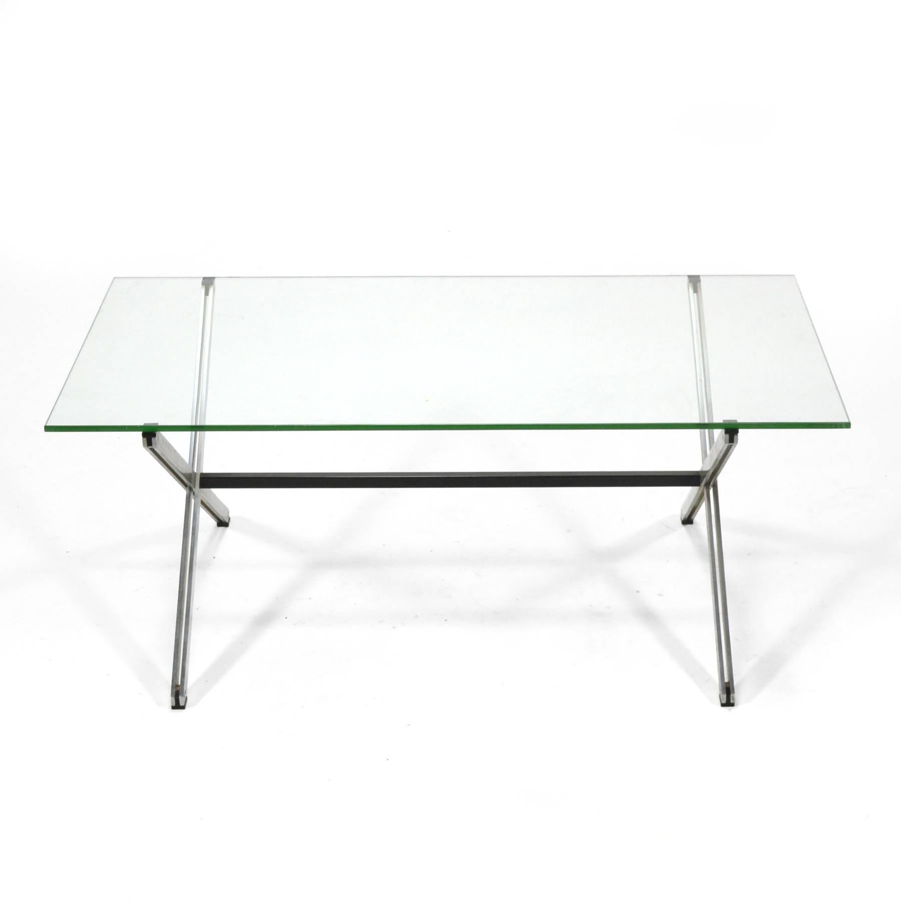 Brushed Florence Knoll Parallel Bar Coffee Table