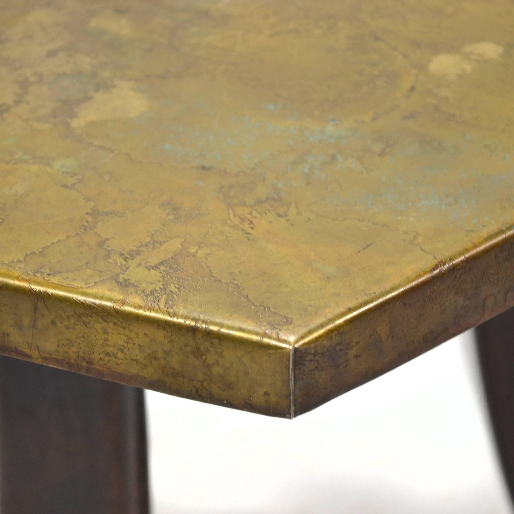 Harvey Probber Hexagonal Side Table with Bronze Top 2