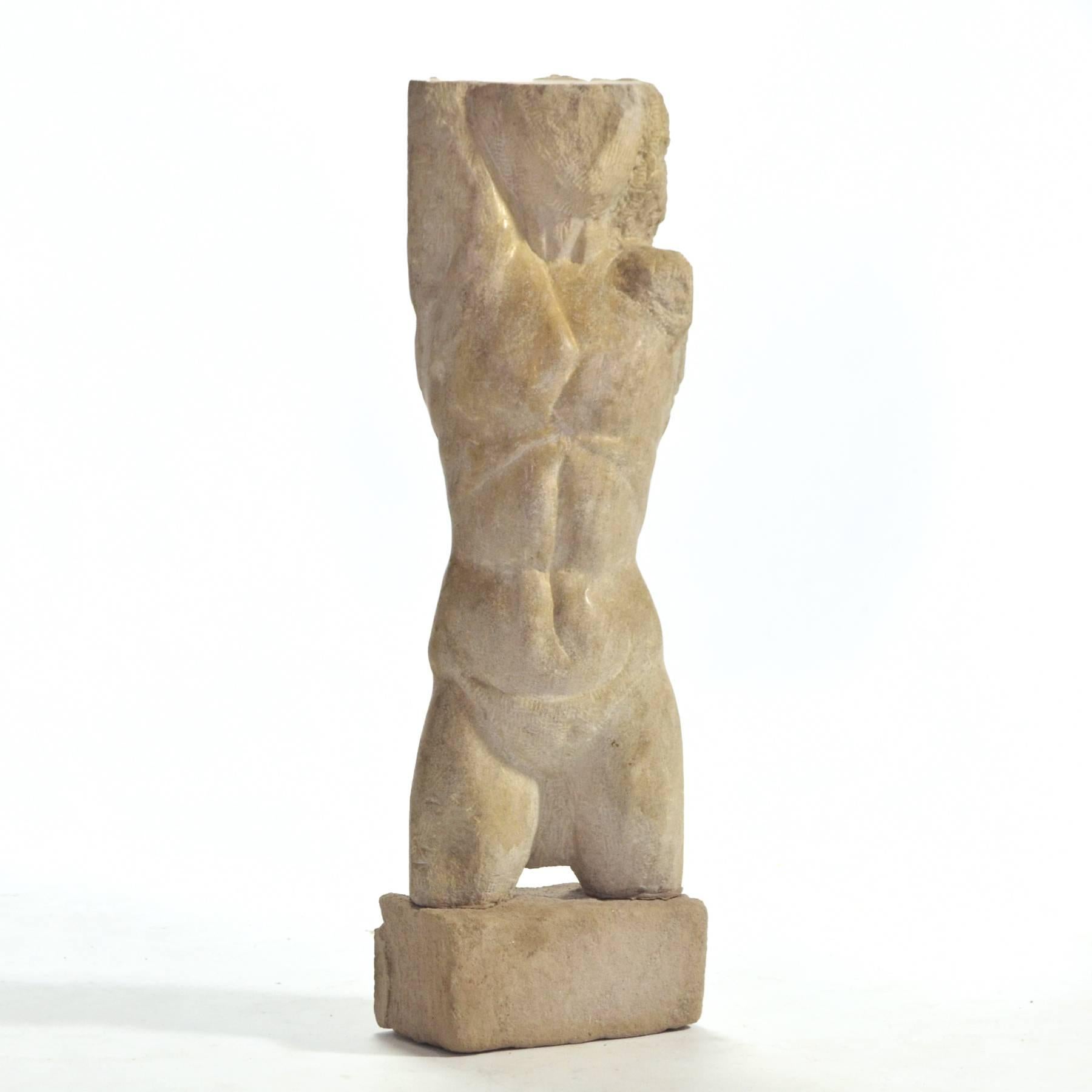 Mid-Century Modern Carved Stone Torso