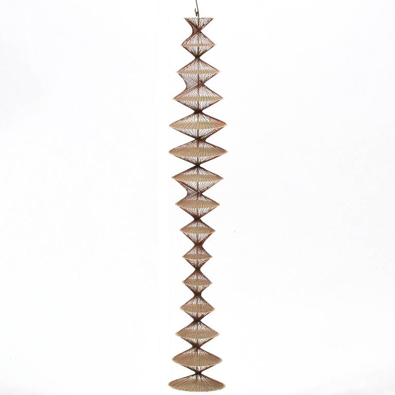 Abstract Geometric Sculpture in Steel and String For Sale 3