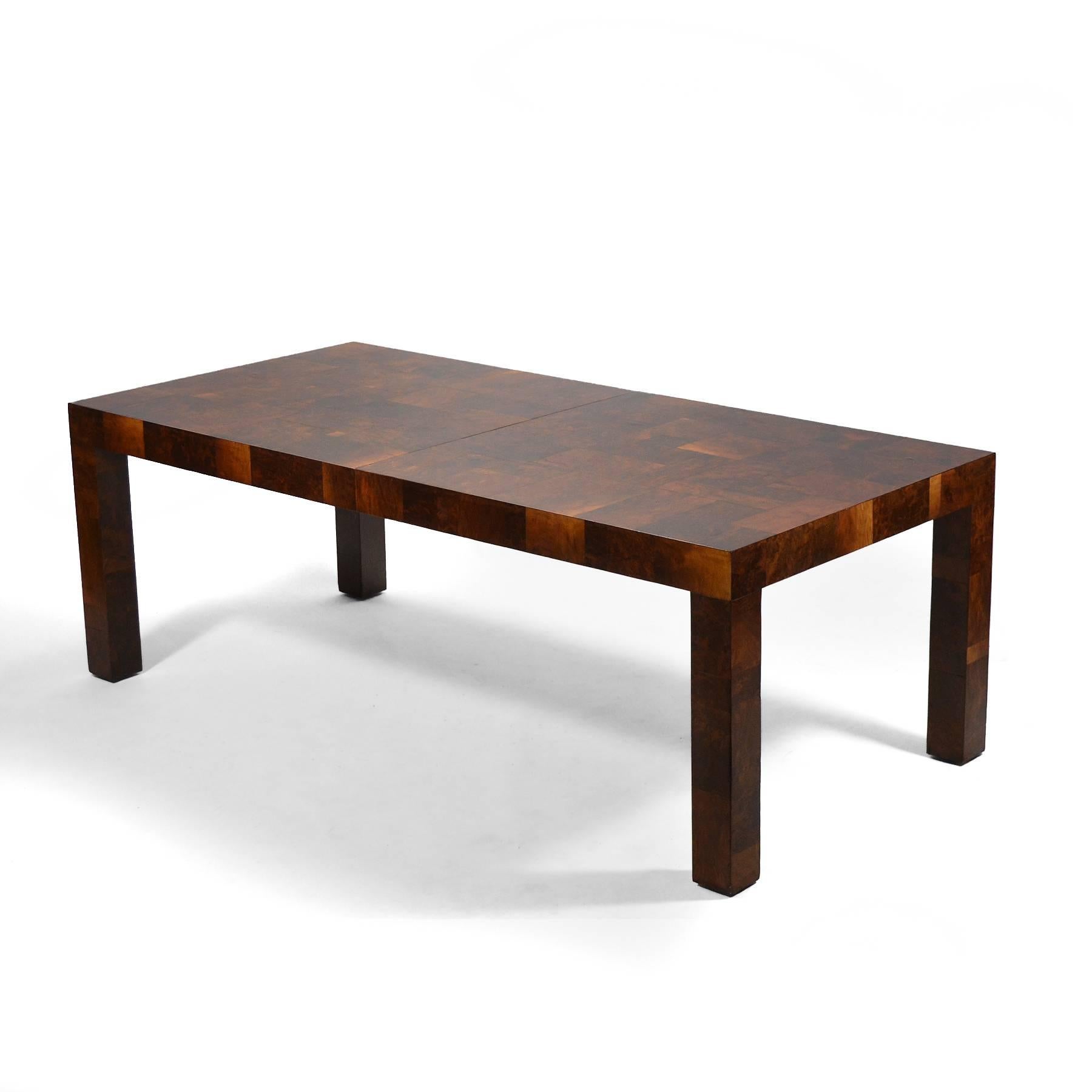 Paul Evans Parsons Table in Burl Patchwork 1