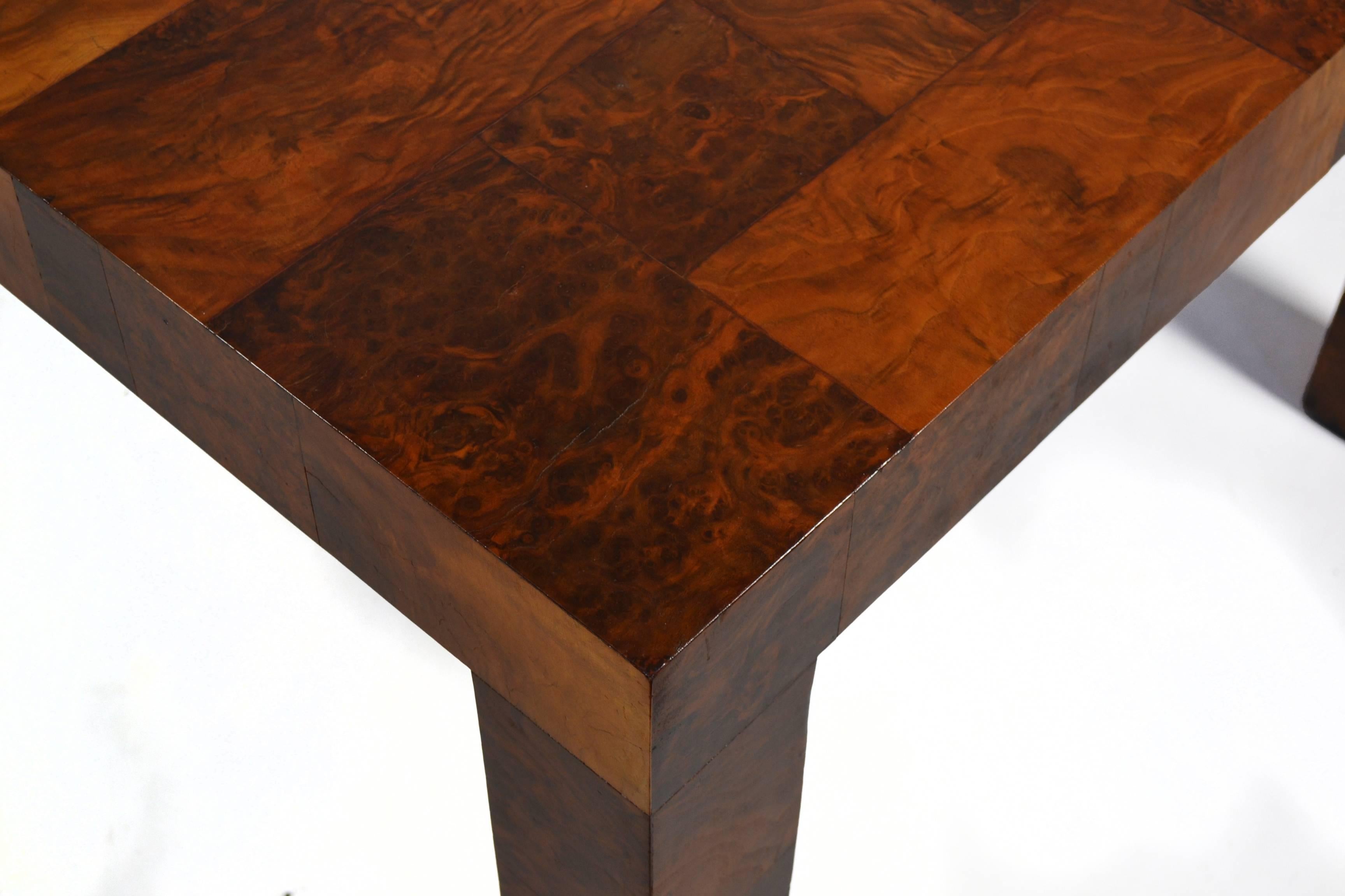 Paul Evans Parsons Table in Burl Patchwork 2