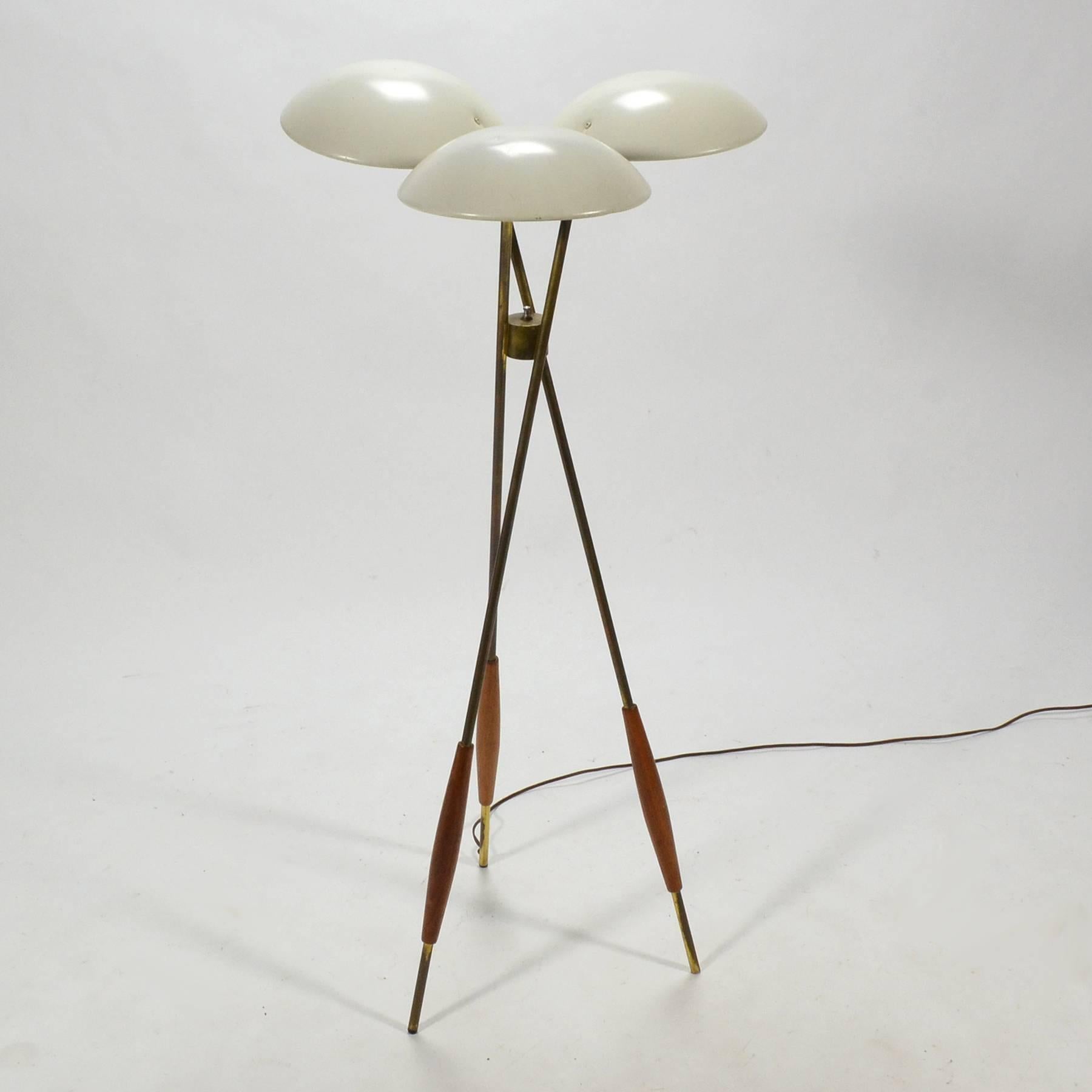 Mid-Century Modern Gerald Thurston Tripod Floor Lamp by Lightolier