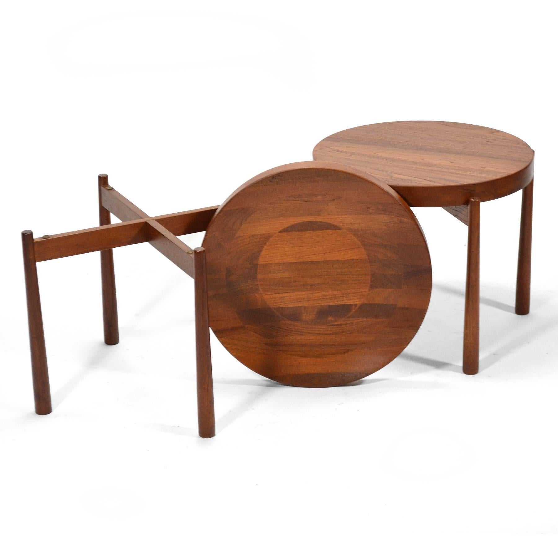 Mid-20th Century Swedish Solid Teak Flip-Top Tables in the Manner of Jens Quistgaard For Sale