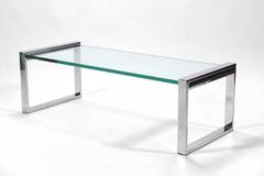 Cy Mann Couchtisch aus Chrom und Glas